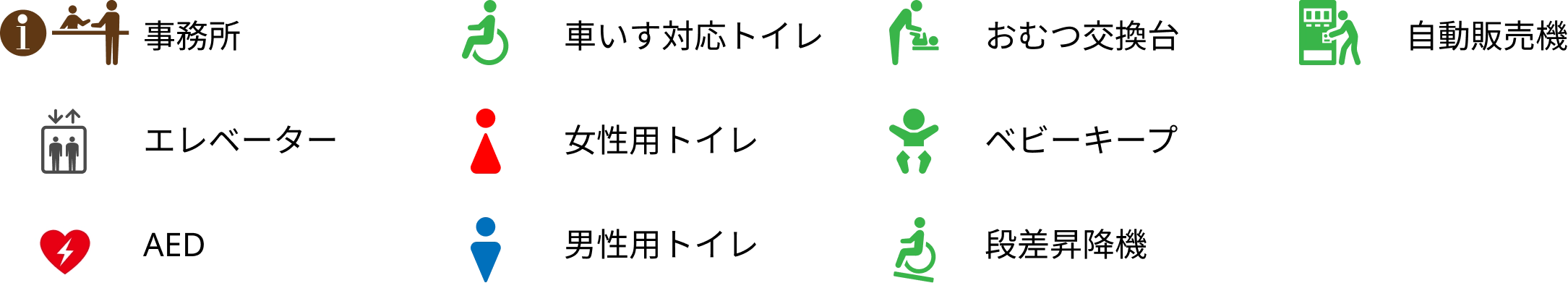 館内設備アイコン一覧